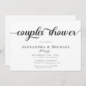 Invitation Simple Fête de Mariage de Couple (Devant / Derrière)