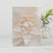 Invitation Simple fête de mariage de jardin fleuri blanc (Debout devant)