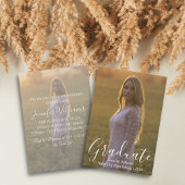 Invitation simple fête de remise de diplômes photo calligraph