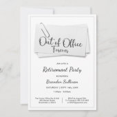 Invitation Simple Fête de Retraite Définitive Hors du Bureau (Devant)