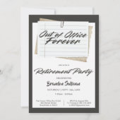 Invitation Simple Fête de Retraite Définitive Hors du Bureau (Devant)