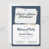 Invitation Simple Fête de Retraite Définitive Hors du Bureau (Devant)