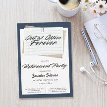 Simple Fête de Retraite Définitive Hors du Bureau