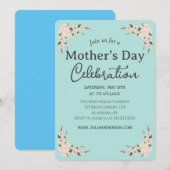 Invitation Simple fête des mères | Thème floral (Devant / Derrière)