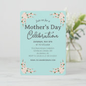 Invitation Simple fête des mères | Thème floral (Debout devant)