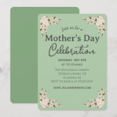 Invitation Simple fête des mères | Thème floral (Devant / Derrière)