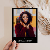 Invitation simple fête minimale de diplôme d'études supérieur