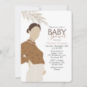 Invitation Simple Fête Prénatale de Bébé Maman (Devant)