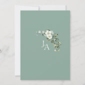 Invitation Simple feuillage d'eucalyptus pour mariage (Dos)