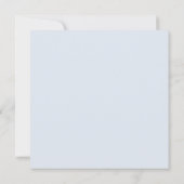 Invitation Simple Fleur d'Hydrange Bleue Carrée de Mariage (Dos)
