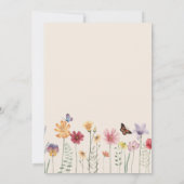 Invitation Simple Fleur sauvage coloré Soyez ma femme d'honne (Dos)