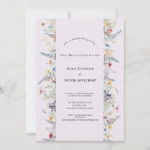 Invitation Simple Fleur sauvage Fern Lavender (Devant)