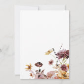 Invitation Simple Fleur sauvage Floral Girl's Baptism (Dos)