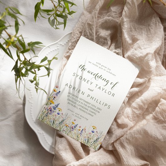 Invitation Simple Fleur Sauvage L'Invitation De Mariage