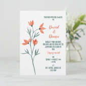 Invitation Simple Floral  (Debout devant)