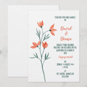 Invitation Simple Floral  (Devant / Derrière)