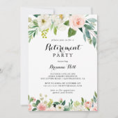Invitation Simple Floral Green Calligraphy Retraite (Devant)