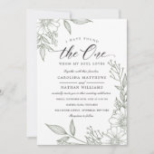 Invitation Simple Floral J'Ai Trouvé Celui | Mariage de sage (Devant)