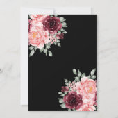 Invitation Simple Floral Spectaculairement Élégant Luxueux (Dos)