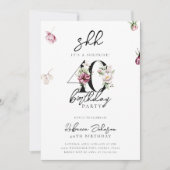 Invitation Simple Floral Surprise 40e anniversaire (Devant)