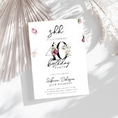 Invitation Simple Floral Surprise 40e anniversaire