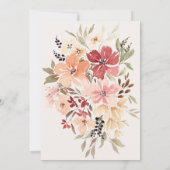 Invitation Simple Floral Sweet 16 Anniversaire (Dos)