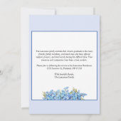 Invitation Simple Forget-me-nots Photo Memorial Service (Dos)