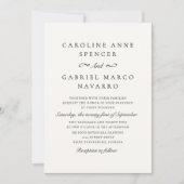 Invitation Simple Formal Traditional Wedding (Devant)