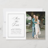 Invitation Simple frame elegant script save the date (Devant)