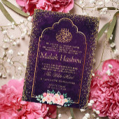 Invitation Simple Frame Gold bébé islamique Aqiqa Aqeeqa