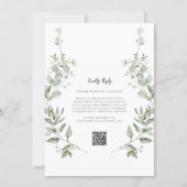 Invitation simple fun Eucalyptus Wreath Greenery Wedding (Dos)