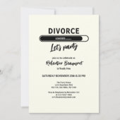 Invitation Simple Funny Divorce Loading Support Party (Devant)