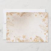 Invitation Simple Géométrique Golden Floral Holiday Crad (Dos)