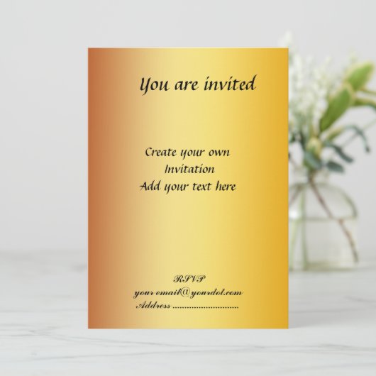 Invitation simple GoLd (Debout devant)