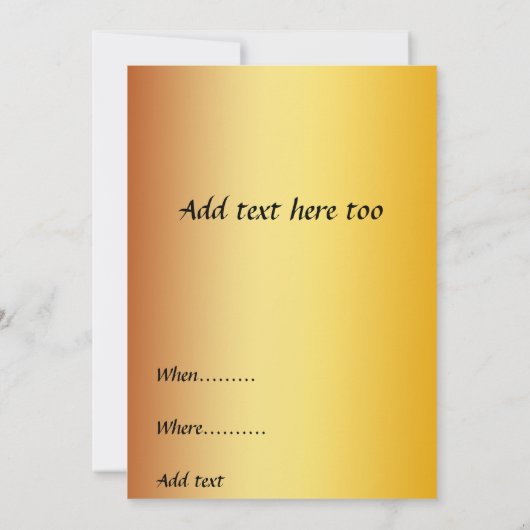 Invitation simple GoLd (Dos)