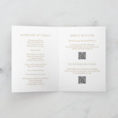 Invitation Simple Gold Bold QR Code moderne Mariage (Intérieur)