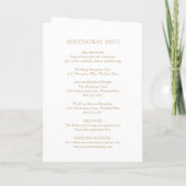Invitation Simple Gold Bold QR Code moderne Mariage (Dos)