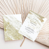 Invitation Simple Gold Minimalist Genre Reveval Party