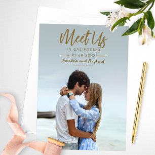 Invitation Simple Gold Script Retrouvez-Nous Dans Enregistrer