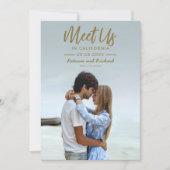 Invitation Simple Gold Script Retrouvez-Nous Dans Enregistrer (Devant)