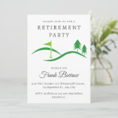 Invitation Simple Golf Retirement Party (Debout devant)