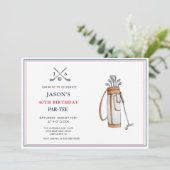 Invitation Simple Golf Thème PAR- TEE Anniversaire (Debout devant)