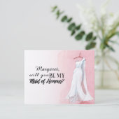 Invitation Simple Gown "Serez-vous ma servante d'honneur" (Debout devant)