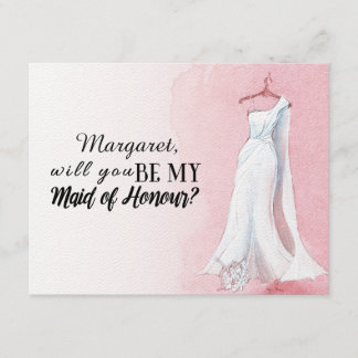 Invitation Simple Gown "Serez-vous ma servante d'honneur"