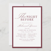 Invitation Simple Graceful Script Bourgogne La Nuit Avant (Devant)