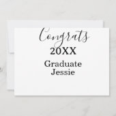 Invitation Simple graduation congratulations minimal add clas (Dos)