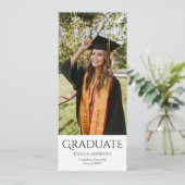 Invitation Simple Graduation Design moderne moderne photo de (Debout devant)