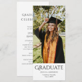 Invitation Simple Graduation Design moderne moderne photo de (Devant / Derrière)