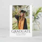 Invitation Simple Graduation Design moderne moderne photo de (Debout devant)