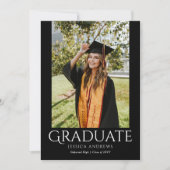 Invitation Simple Graduation Design moderne moderne photo de  (Devant)